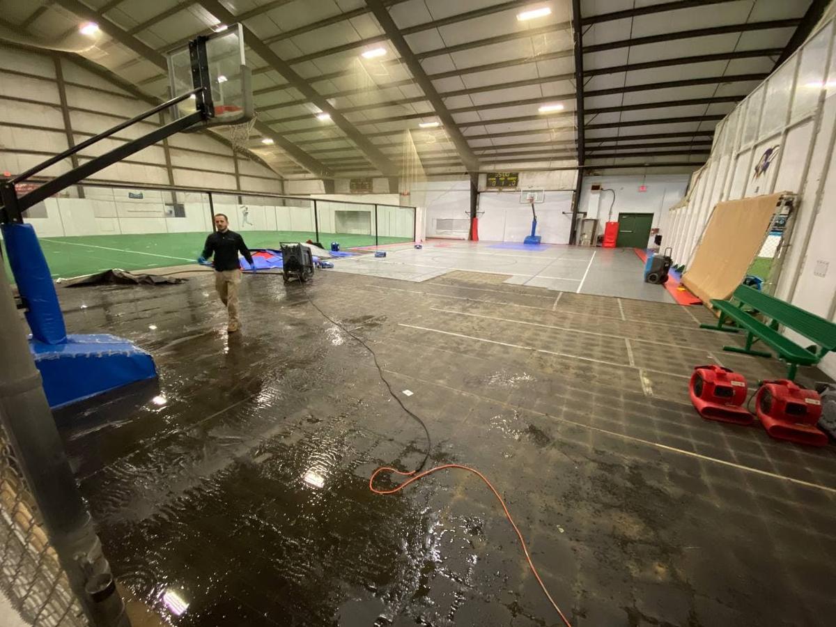 Water damage restoration project